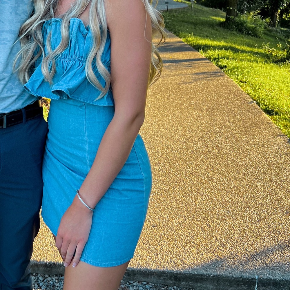 Shop These Three Denim Ruffle Dress